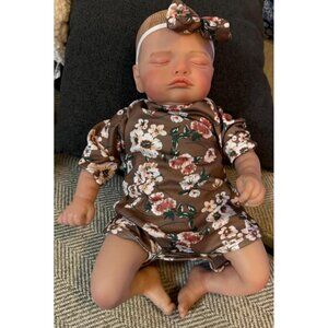 🆕20 inch Full Body Vinyl Baby Dolls Weighted Toddler hand-painted hair Reborn